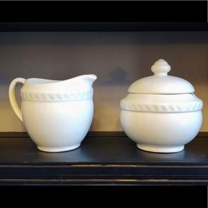 SLAH Hospitality Collection Sugar Bowl & Creamer New in Box